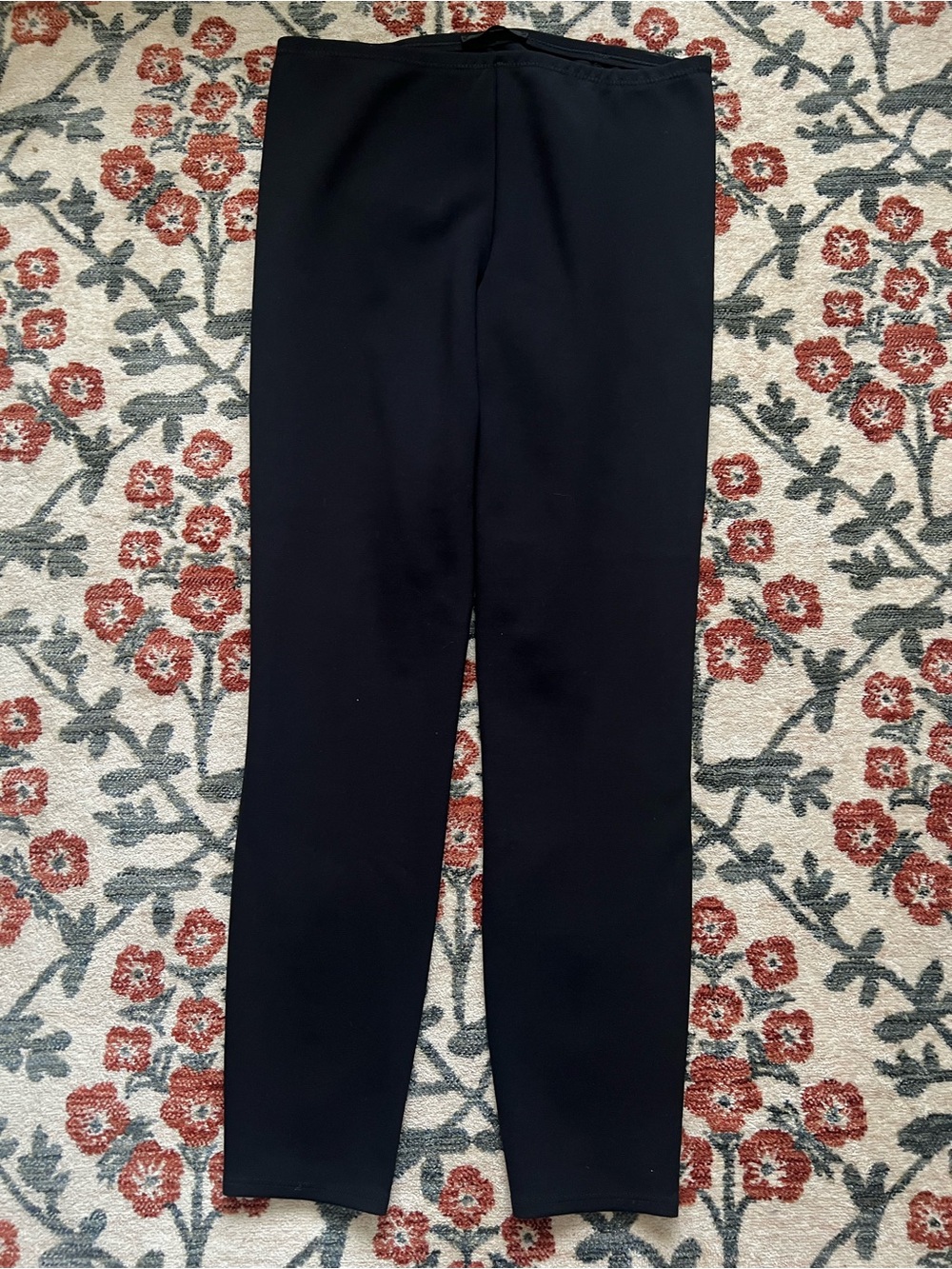 The Row Sleek Black Stretch Leggings